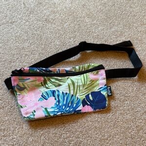 Floral Crossbody Bag - Pink and Green